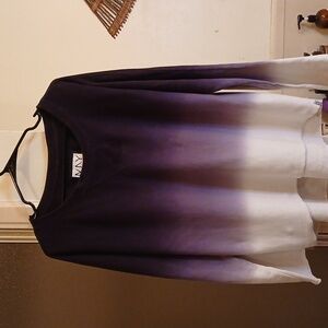 Marc New York Purple and White‎ Gradient Top Sz.L